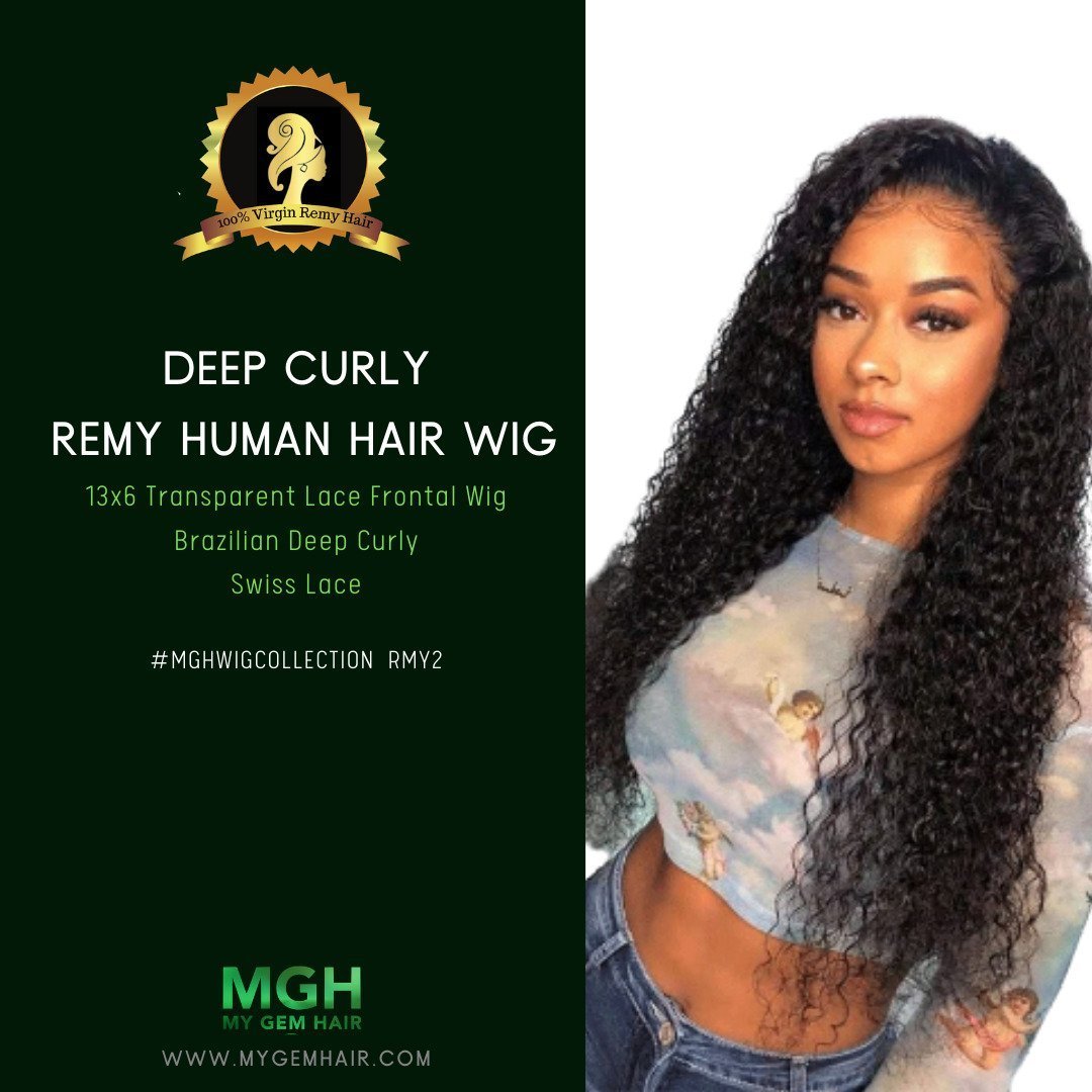 Deep Curly Remy Human Hair Wig