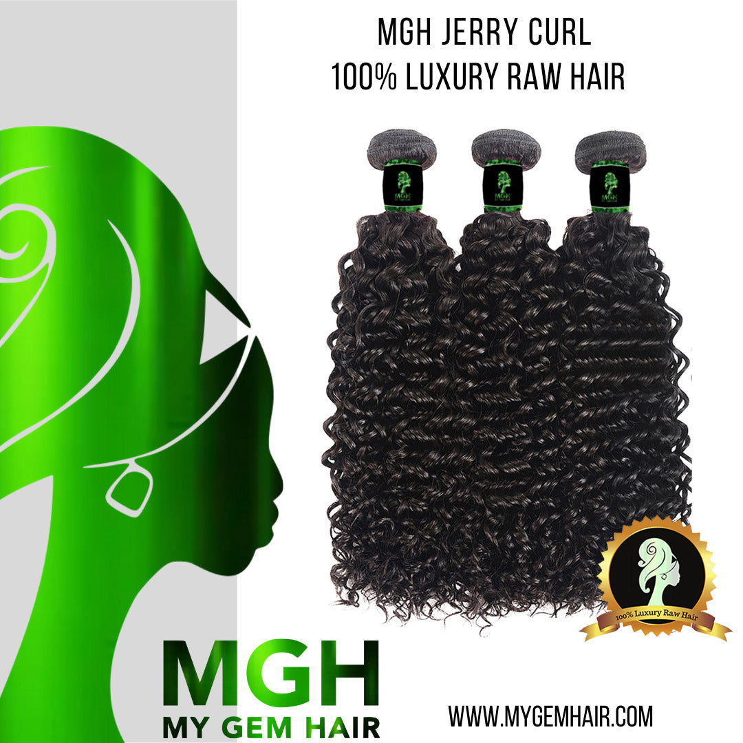 MGH Raw Hair (Jerry Curl) Combo 3-Pieces