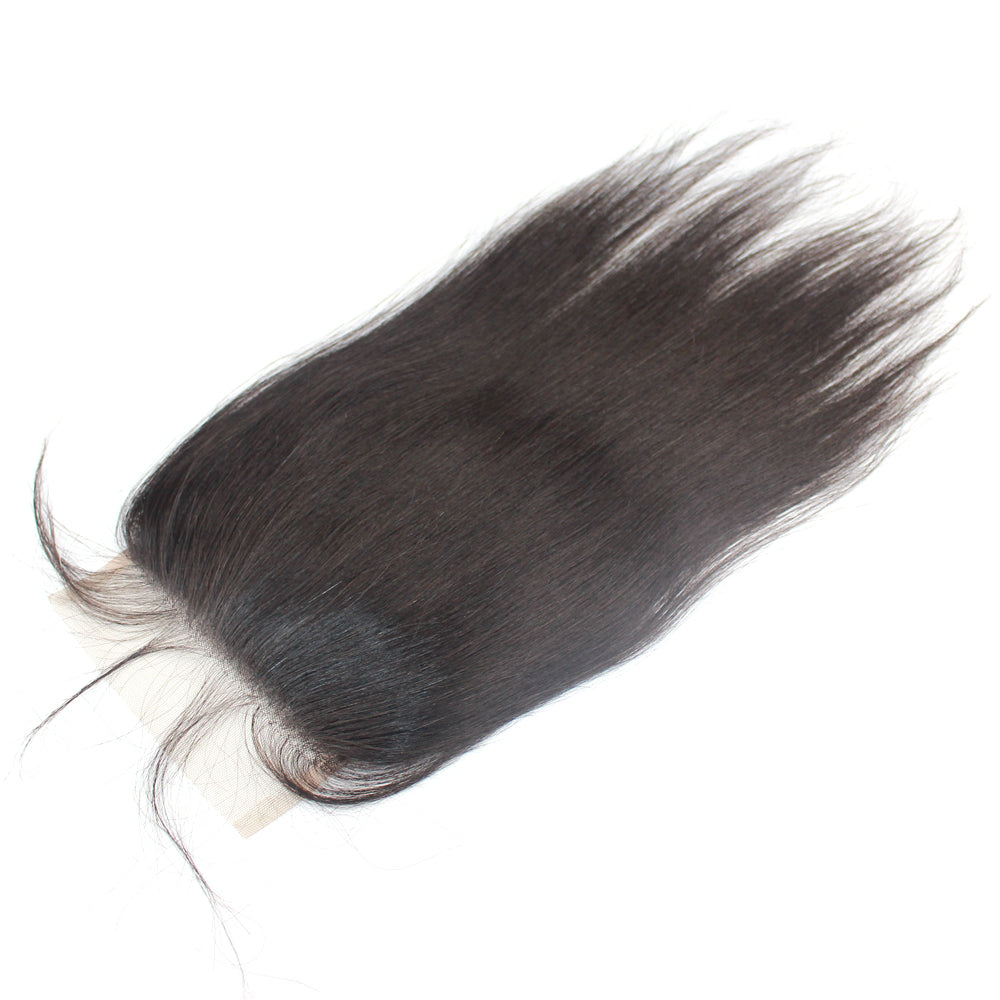 MGH 200% Density Virgin Remy Wig, 5X5 Lace Closure (Straight) w/comb & band