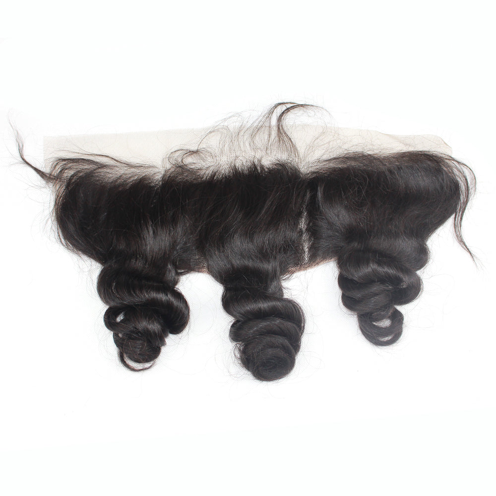 MGH Virgin Remy 13x4 Lace Frontal (Loose Curl) Free Part