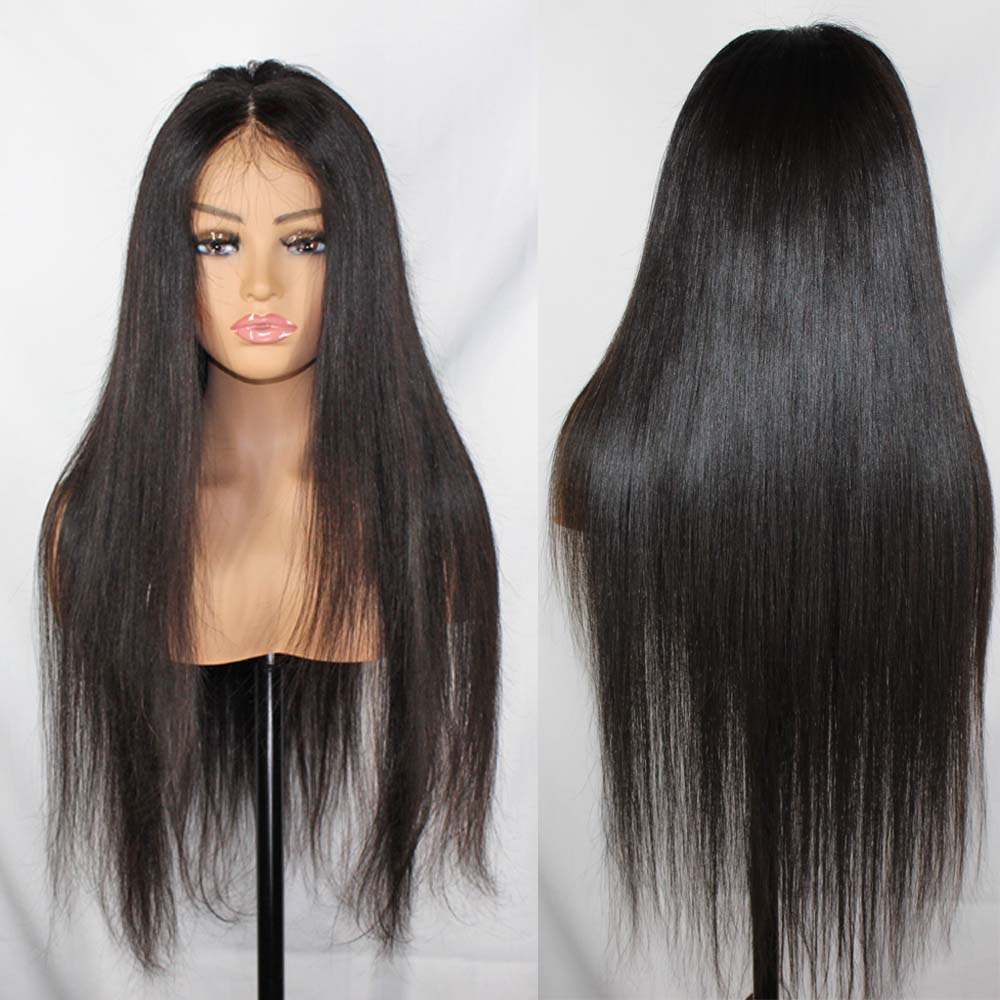 MGH 200% Density Virgin Remy Wig, 4x4 Lace Closure (Straight) w/comb & band