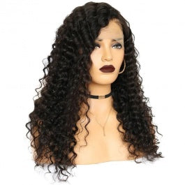 MGH 200% Density Raw Hair Wig, 4x4 Lace Closure (Deep Wave) w/comb & band