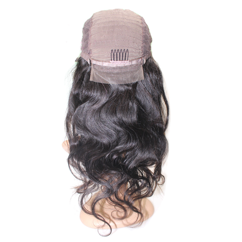 MGH Virgin 250% Density Raw Hair Wig, 13x4 Lace Closure (Body Wave) w/comb & band