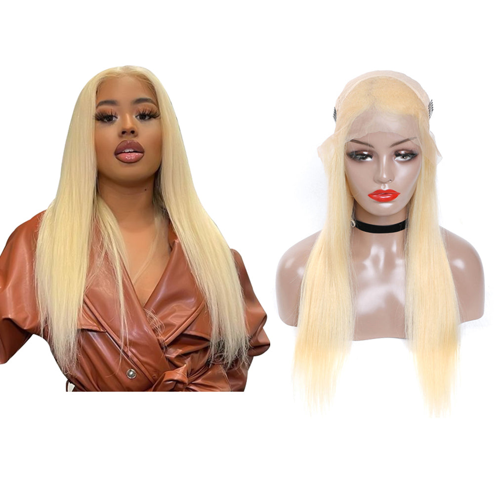 MGH 200% Density Virgin Remy Wig, 13x4 Lace Closure (Straight) w/comb & band