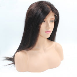 MGH Virgin 250% Density Raw Hair Wig, 4x4 Lace Closure (Straight) w/comb & band