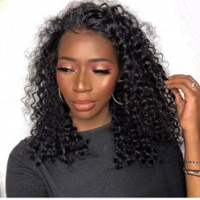 MGH 200% Density Raw Hair Wig, 4x4 Lace Closure (Italian Curl) w/comb & band