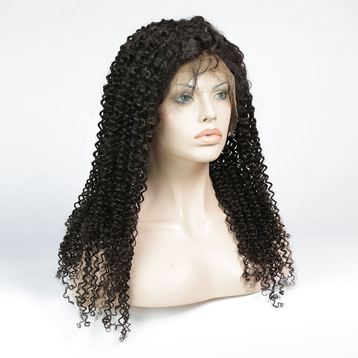 MGH 200% Density Virgin Remy Wig, 13x4 Lace Closure (Jerry Curl) w/comb & band