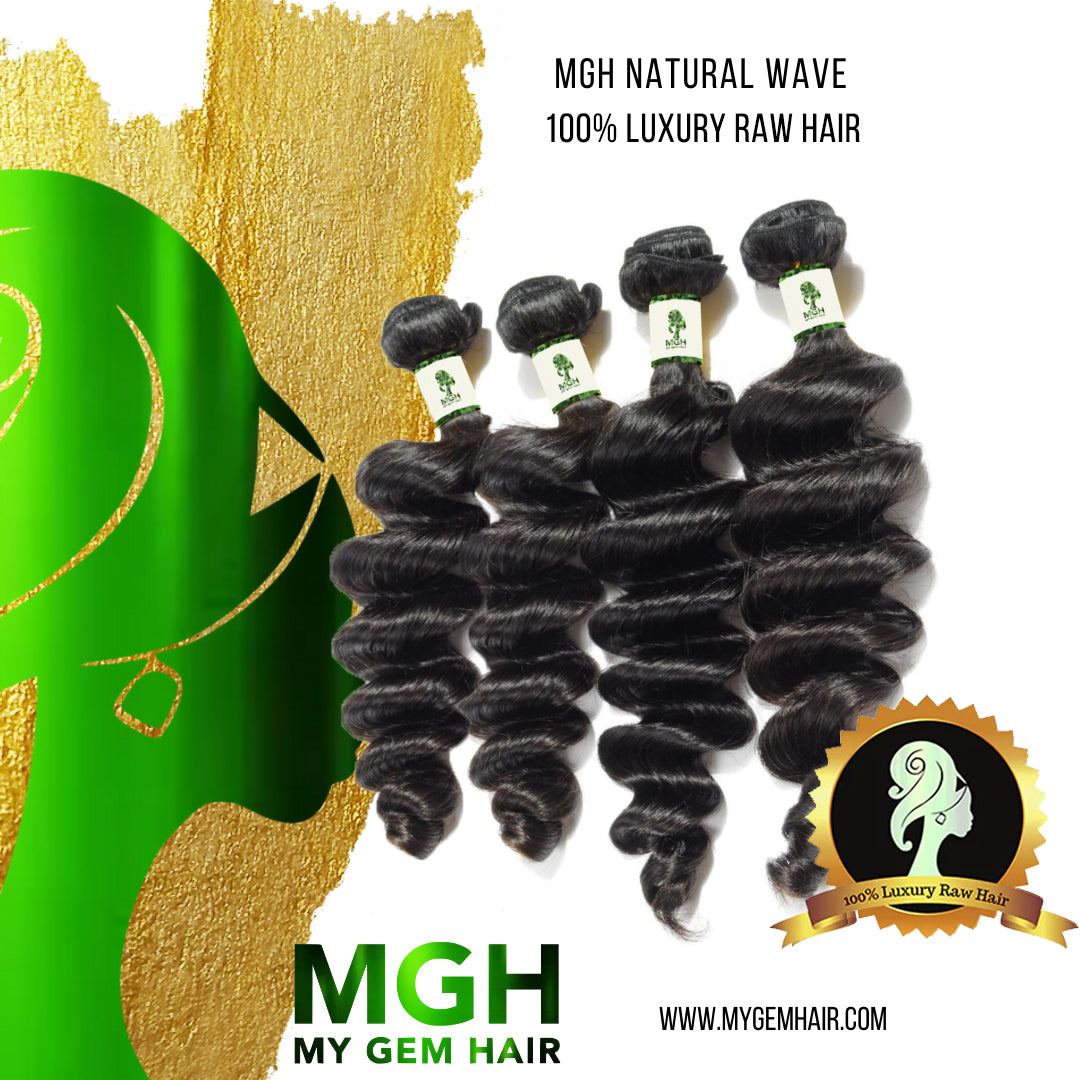 MGH Raw Hair (Natural Wave) 4-Pieces