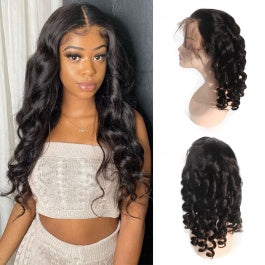 MGH Virgin 250% Density Virgin Remy Wig, 13x4 Lace Closure (Loose Curl) w/comb & band