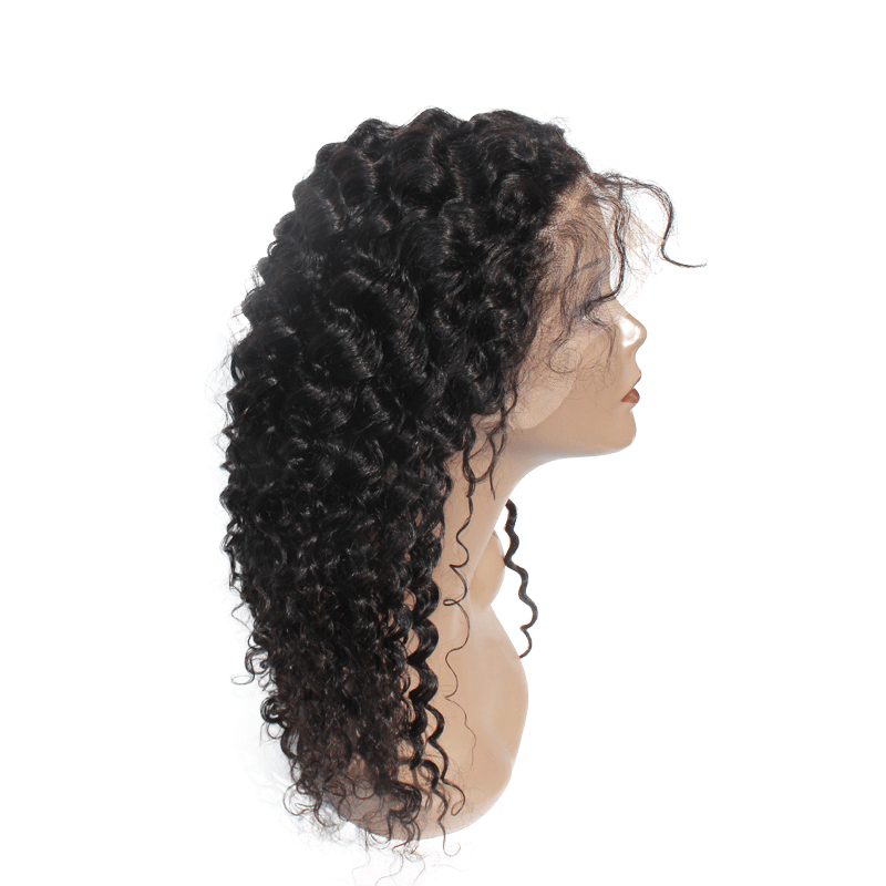 MGH Virgin 250% Density Virgin Remy Wig, 13x4 High Definition Lace Closure (Deep Wave) w/comb & band