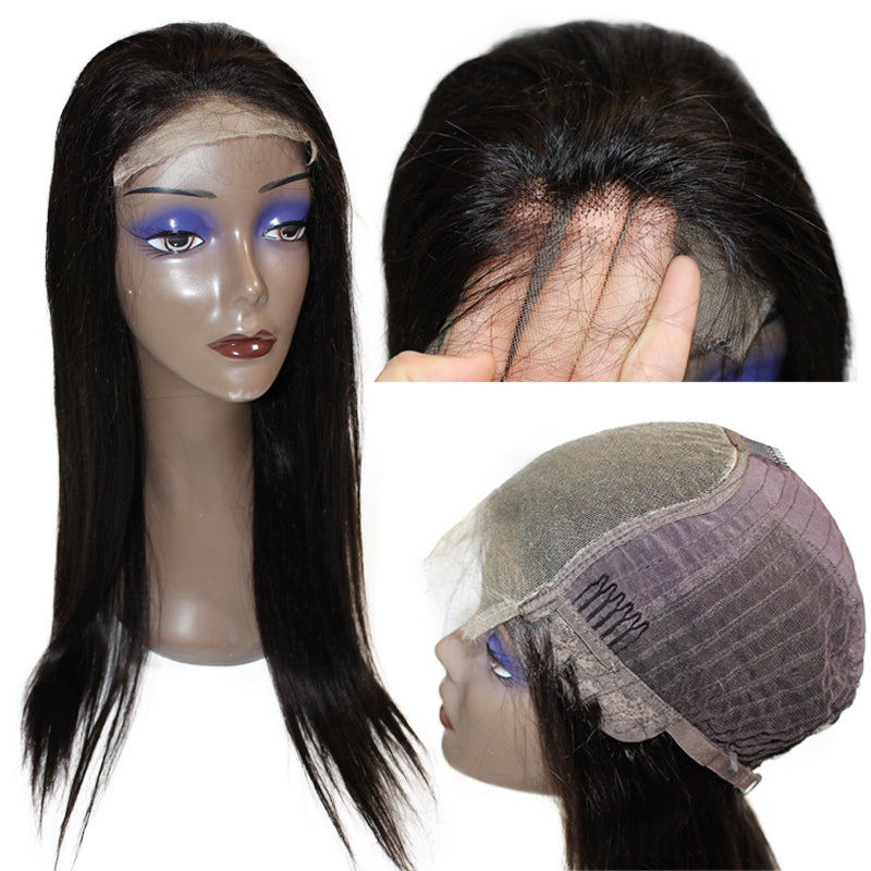 MGH Virgin 250% Density Raw Hair Wig, 5X5 Lace Closure (Straight) w/comb & band