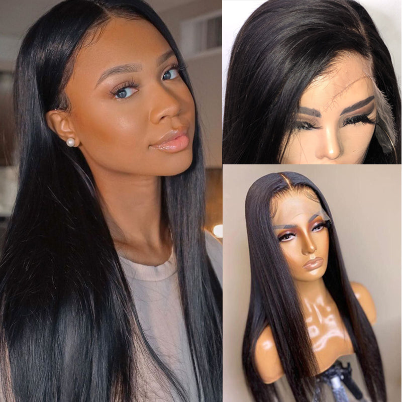 MGH Virgin 250% Density Raw Hair Wig, 13x4 Lace Closure (Straight) w/comb & band