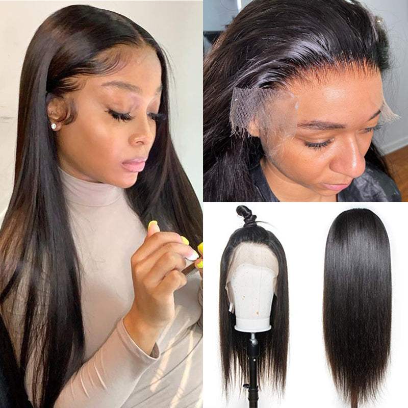 MGH 200% Density Raw Hair Wig, 13x4 Lace Closure (Straight) w/comb & band