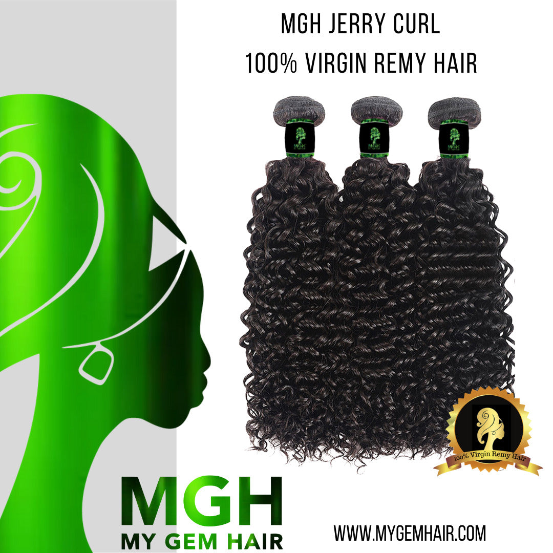 MGH Virgin Remy Hair (Jerry Curl) 3-Pieces