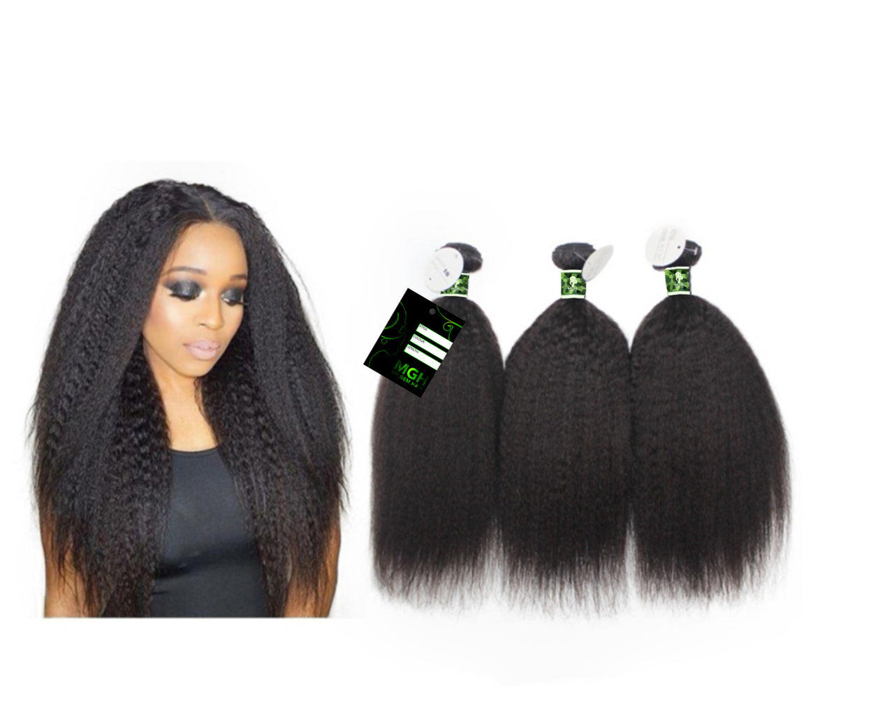 MGH Economy Hair (Kinky Straight) 3-Pieces