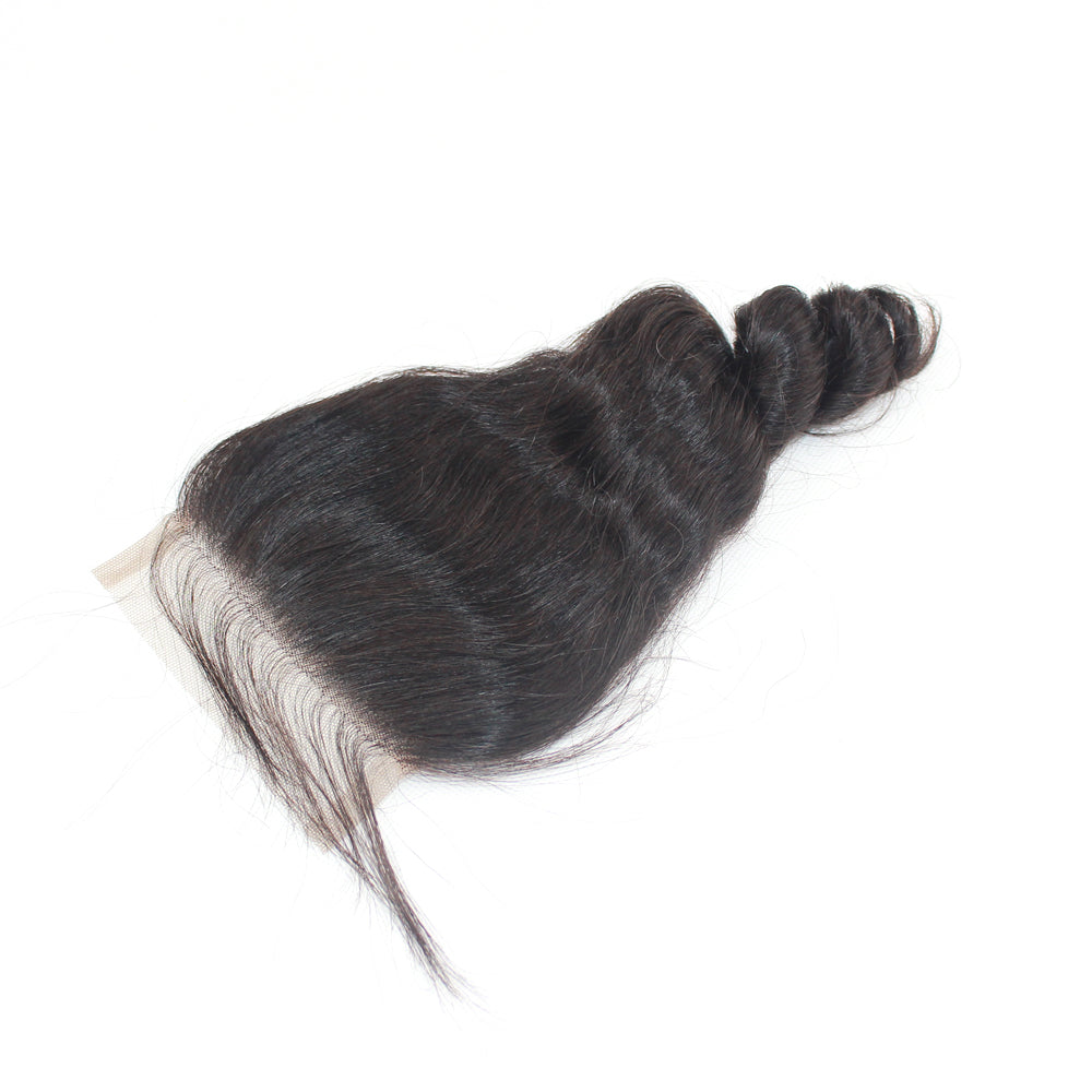 MGH 200% Density Virgin Remy Wig, 5X5 Lace Closure (Loose Curl) w/comb & band