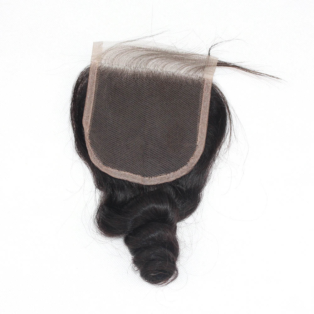 MGH 200% Density Virgin Remy Wig, 5X5 Lace Closure (Loose Curl) w/comb & band