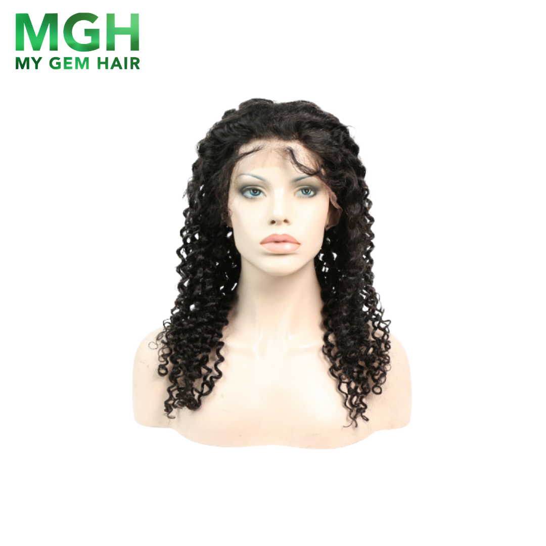 MGH 200% Density Virgin Remy Wig, 13x4 High Definition Lace Closure (Italian curl) w/comb & band