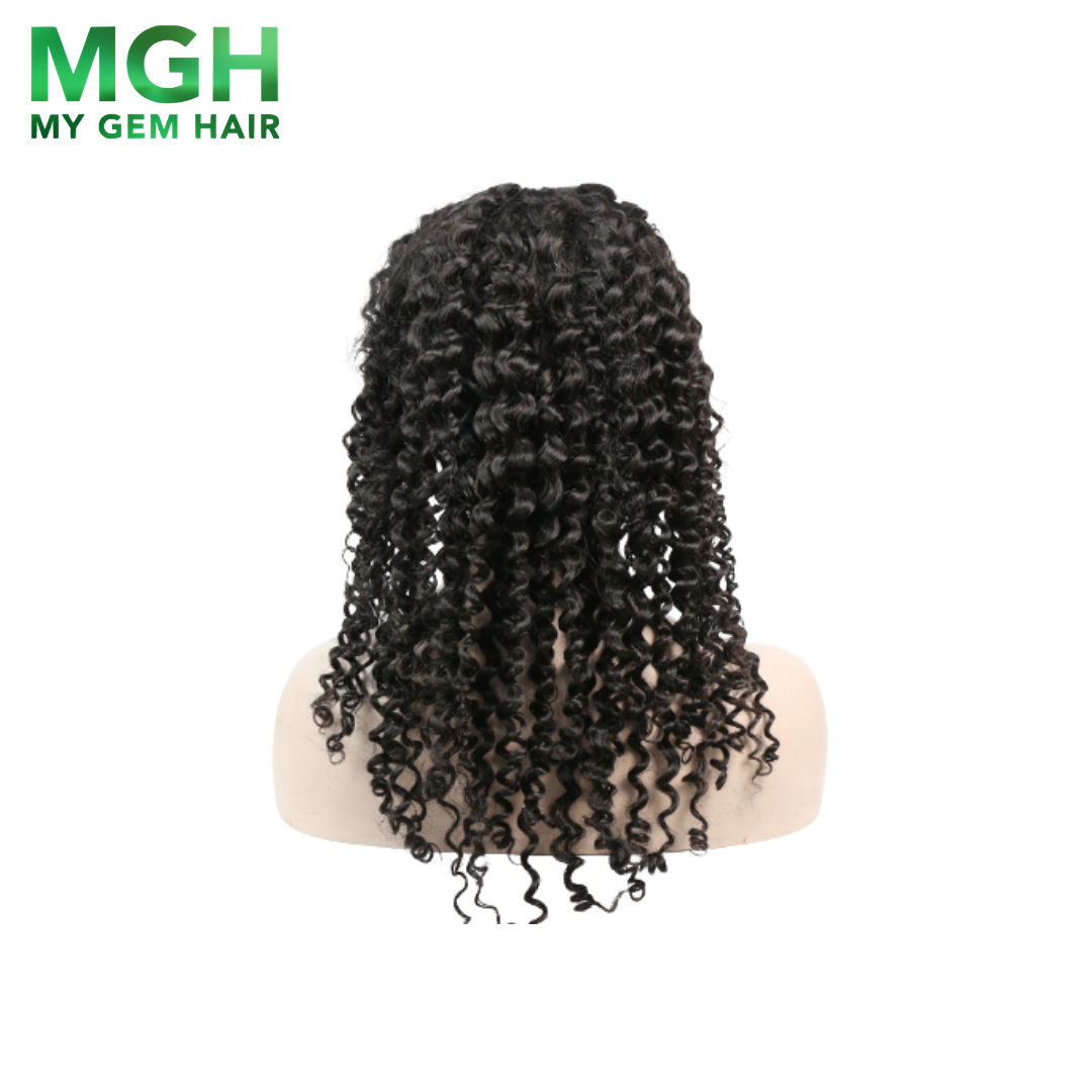 MGH Virgin 250% Density Virgin Remy Wig, 4x4 Lace Closure (Italian Curl) w/comb & band