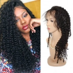 MGH Virgin 250% Density Raw Hair Wig, 13x4 Lace Closure (Jerry Curl) w/comb & band