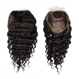 MGH 150% Density Virgin Remy Wig, 5X5 High Definition Lace Closure (Deep Wave)