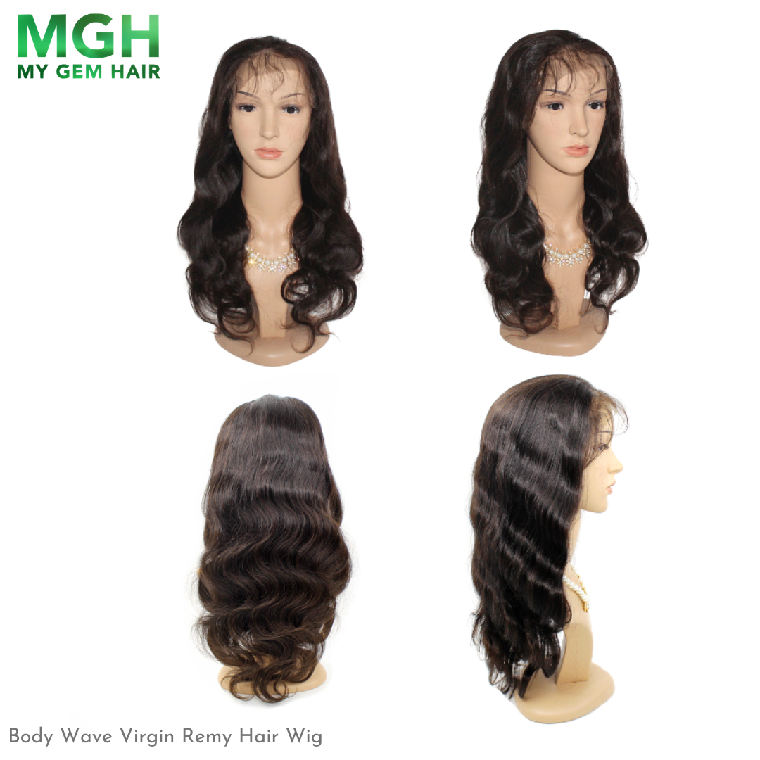 MGH 200% Density Virgin Remy Wig, 13x4 High Definition Lace Closure (Body Wave) w/comb & band