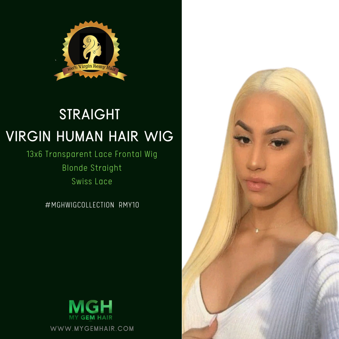 MGH Raw Hair 13x6 Lace Frontal (Straight) Free Part