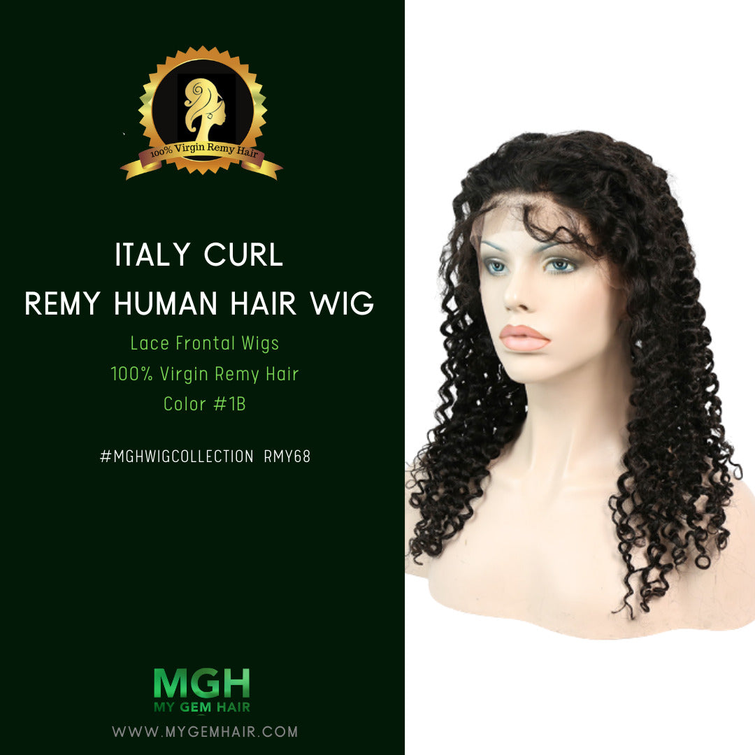 MGH 180% Density Virgin Remy Frontal Lace Wig (Italian Curl)