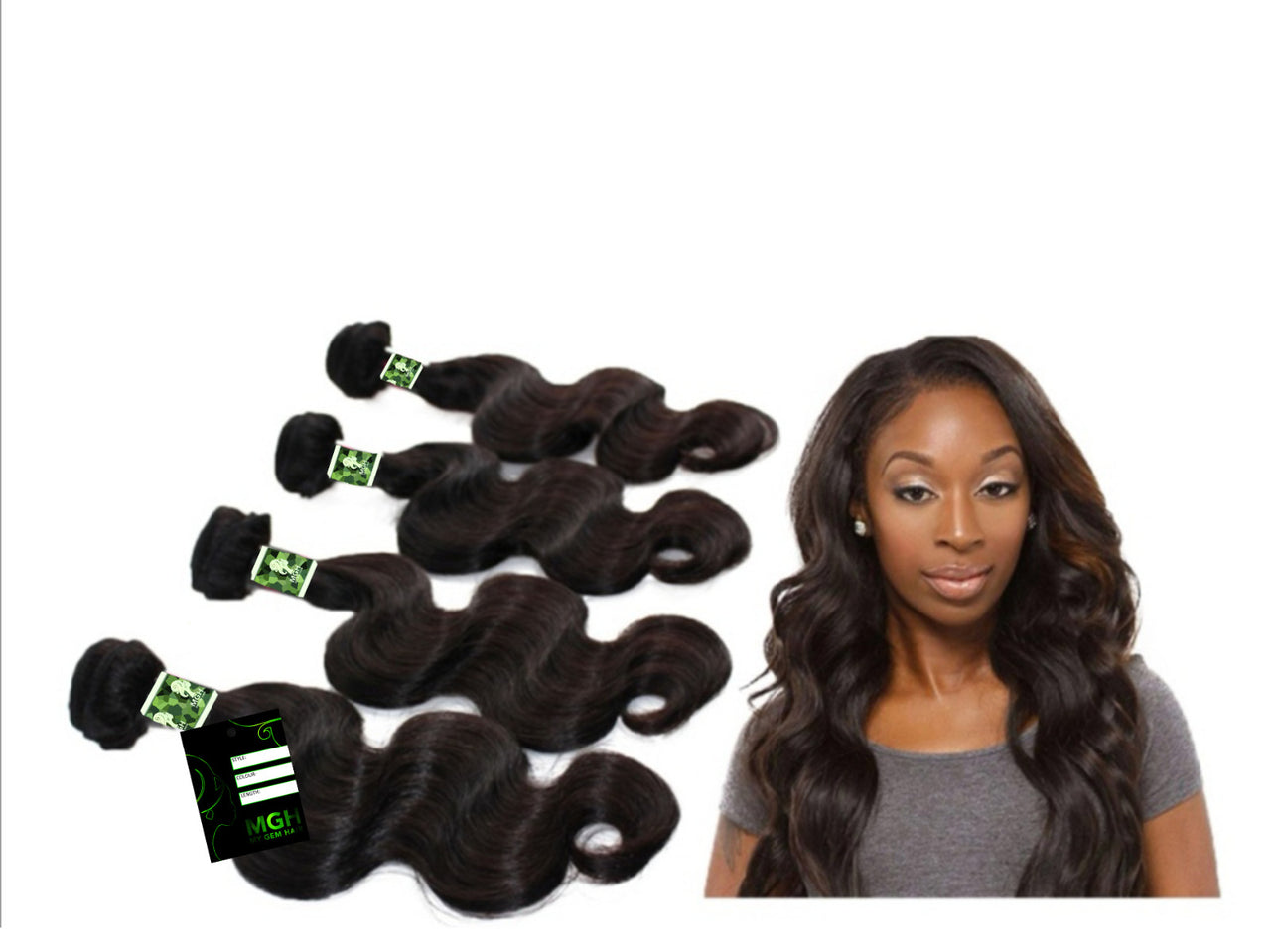 MGH Raw Hair (Body Wave) 4-Pieces