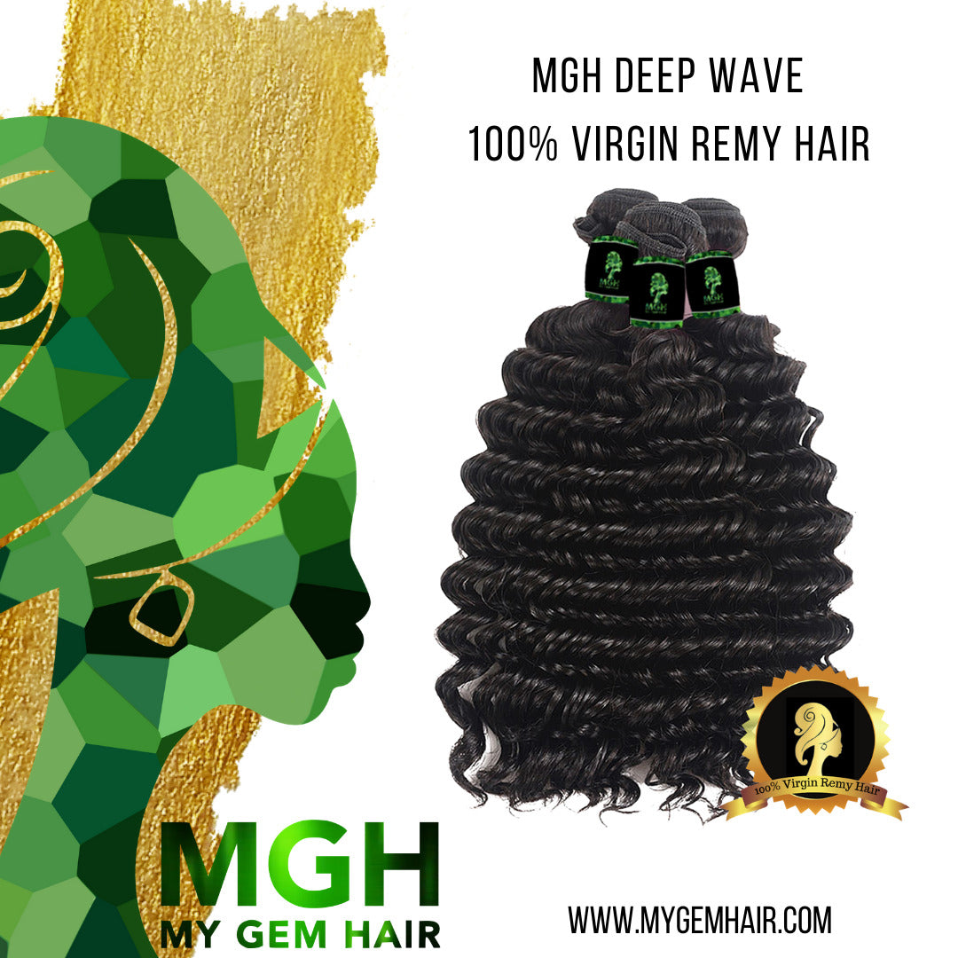 MGH Virgin Remy Hair (Deep Wave) Combo 3-Pieces