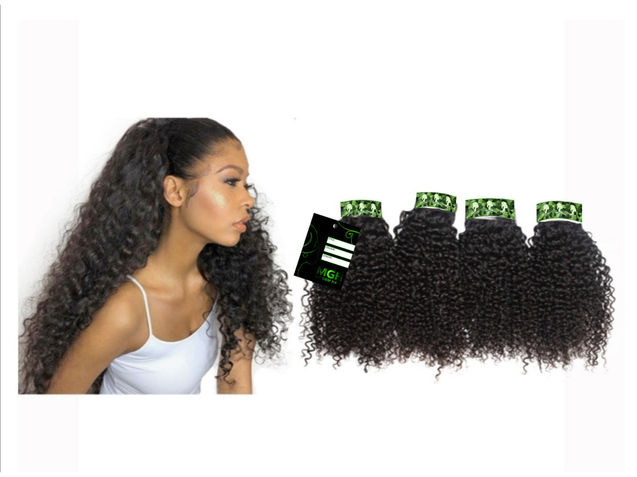 MGH Raw Hair (Jerry Curl) 4-Pieces