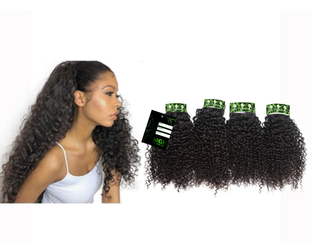 MGH Economy Hair (Kinky Curl) 4-Pieces