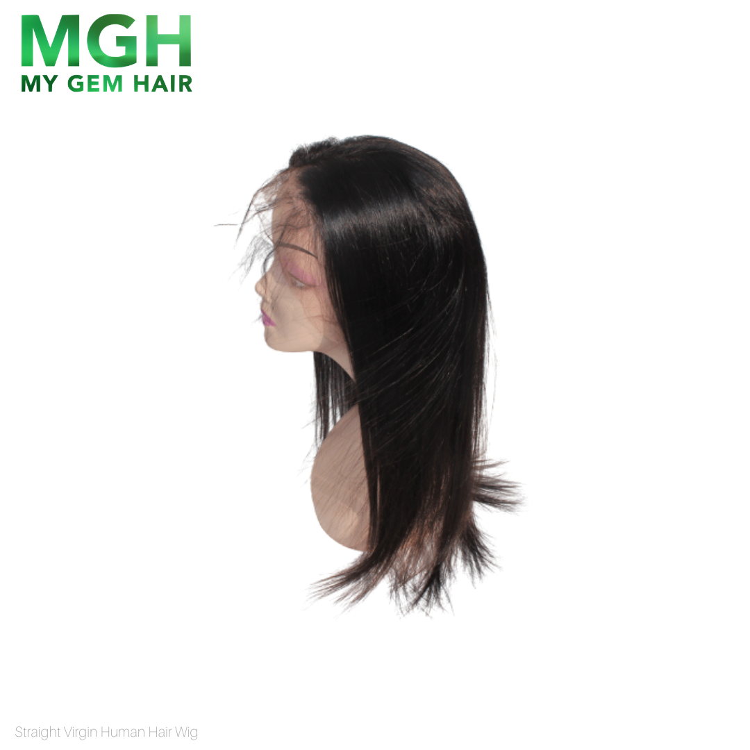 MGH Virgin 250% Density Virgin Remy Wig, 13x4 Lace Closure (Straight) w/comb & band